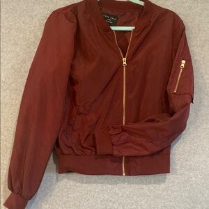 Love Tree Bomber Jacket with Ribbed Details